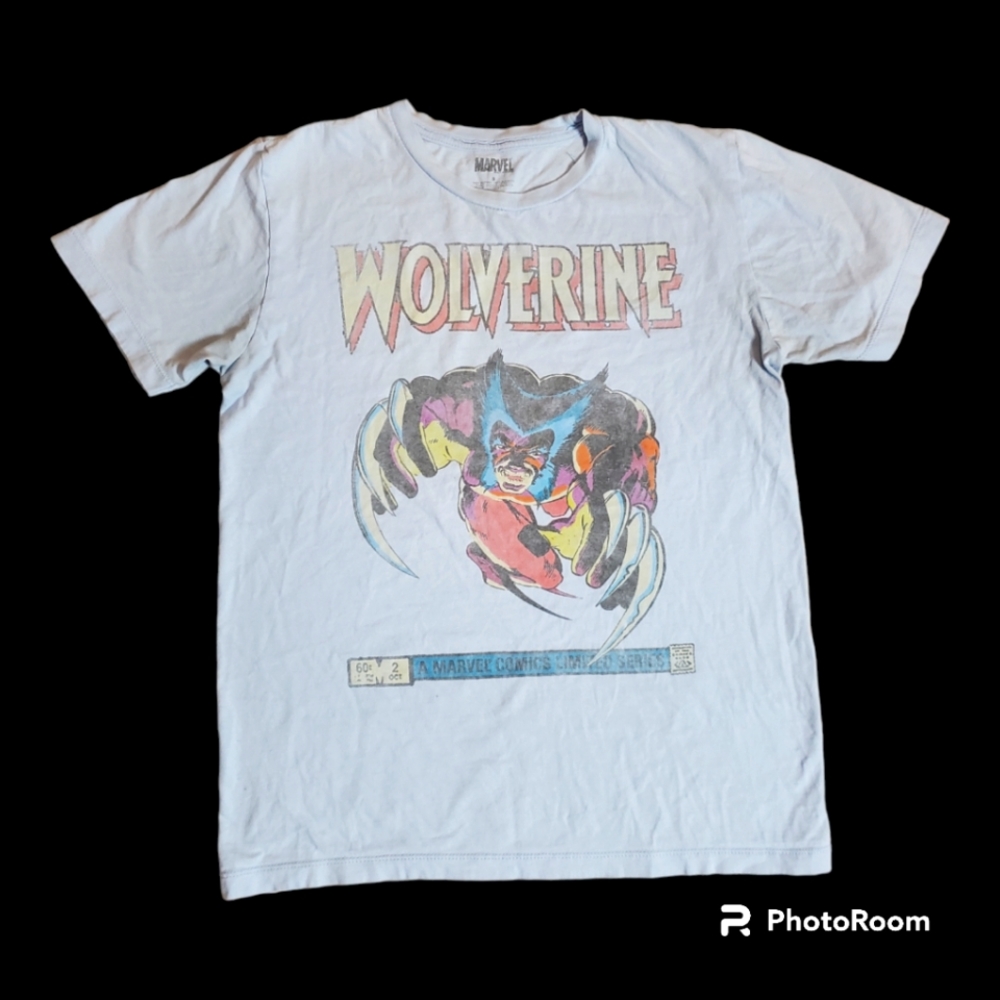 Marvel Comics Mad Engine Wolverine Image T-shirt Men Small
